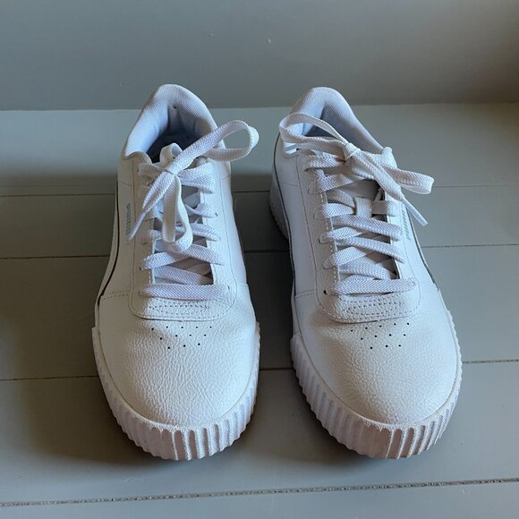 Puma Soft Foam Optimal Comfort White Leather wide sole sneaker 8.5 - Picture 4 of 7